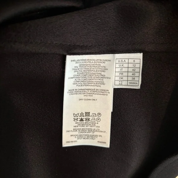 Brooks Brothers Black Women's Blouse with Tie Detail - Picture 6 of 6